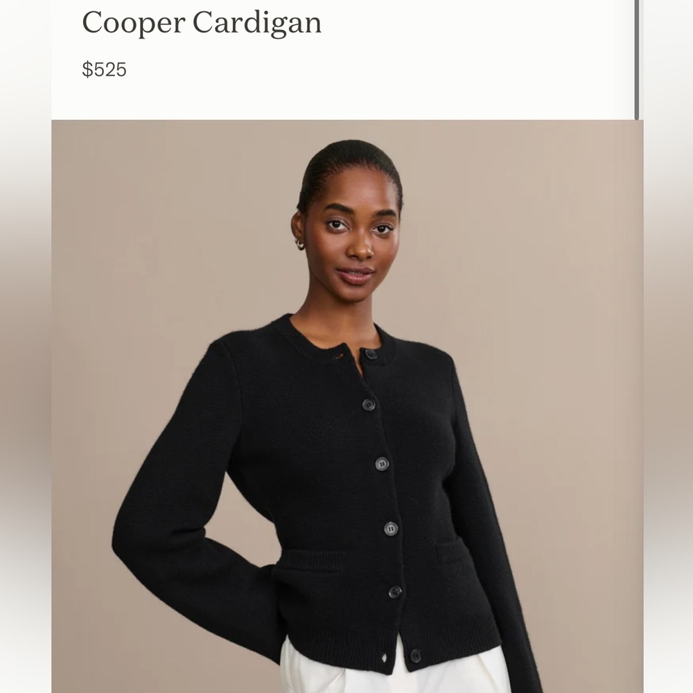 Jenni Kayne Black Cooper Cardigan S